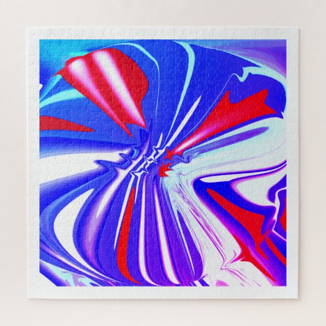 Travel to the future abstract art jigsaw puzzle (Vertical)