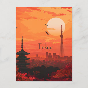 Travel to Tokyo Postcard