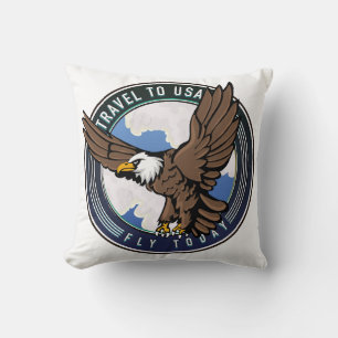 Travel to USA Fly today logo Cushion
