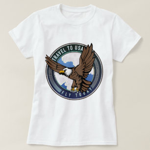 Travel to USA Fly today logo T-Shirt