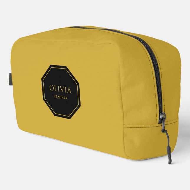 Travel Toiletry Bag Featuring Your Name and Title (Right Corner)