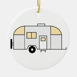 Travel Trailer Ceramic Ornament