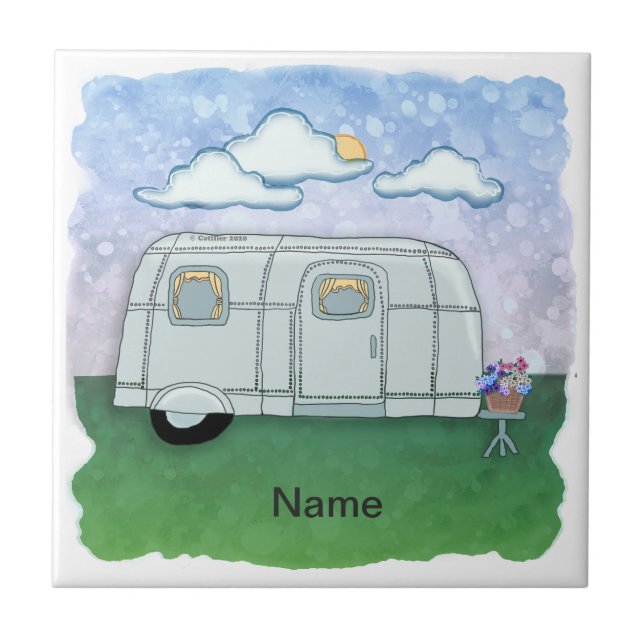 Travel Trailer  Ceramic Tile (Front)