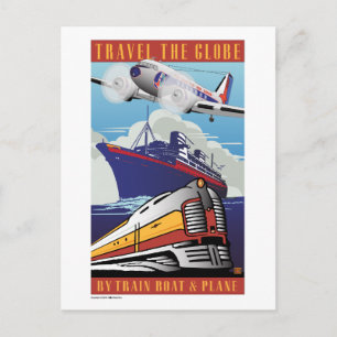 TRAVEL-Travel the Globe Postcard