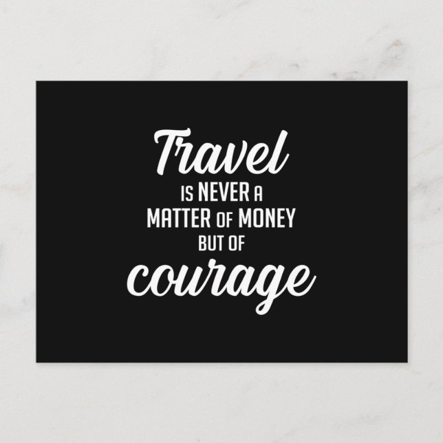 Travel Travelling Adventure Quotes Quote Gift Idea Postcard (Front)