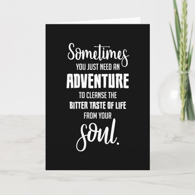 Travel Travelling Quotes Adventure Quote Gift Idea Card (Front)