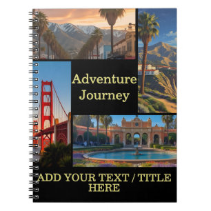Travel vacation Photo Collage – Adventure Journey Notebook