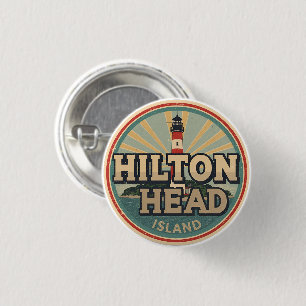 Travel vintage Hilton Head Island lighthouse gifts 3 Cm Round Badge