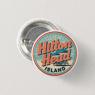 Travel vintage Hilton Head Island lighthouse gifts 3 Cm Round Badge