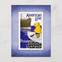 Travel Vintage Poster Ship Travel