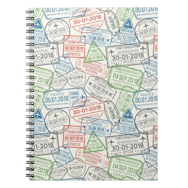 Travel Visa Stamp Notebook (Front)