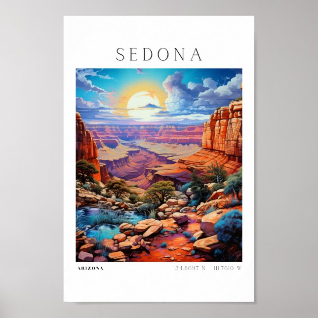 Travel wall art Sedona Arizona desert wall art (Front)