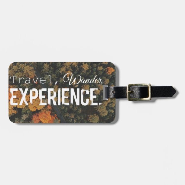 Travel, Wander, Experience - luggage tag (Front Horizontal)
