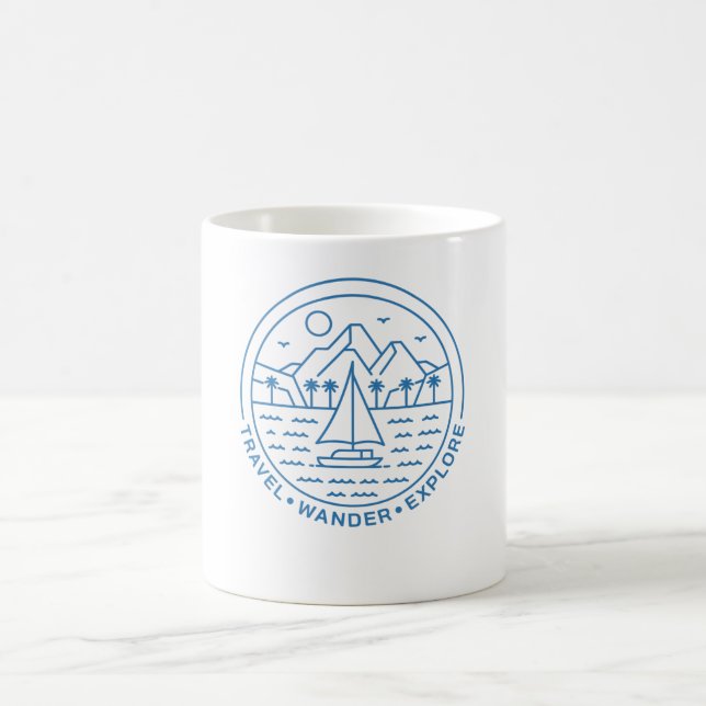 Travel Wander Explore Coffee Mug (Center)