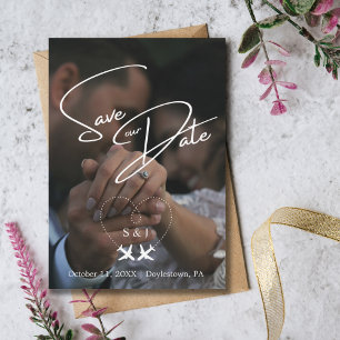 Travel Wedding Airplane Heart Modern Save The Date Invitation