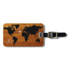 Travel wood world-map custom