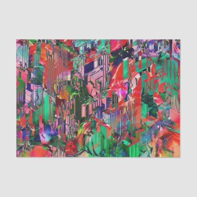 Travel World Abstract City Building Skyline Tissue Paper (Front)