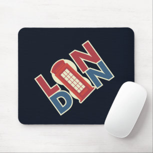 Travel World Cities London Blue Red Phone Box Mouse Pad
