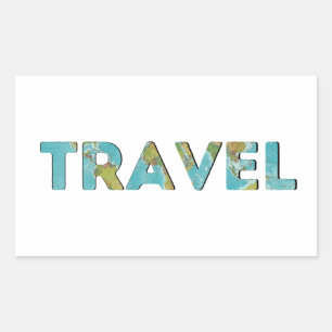 travel world map, Explore the World Map Rectangular Sticker