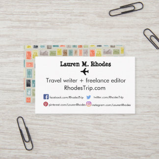Travel Writer/ Blogger Stamp Themed Cards