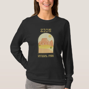 Travel Zion National Park Hikes Retro Mountain Uta T-Shirt