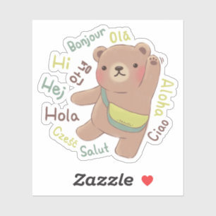 Traveler Bear: Greetings Illustration