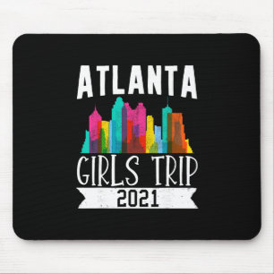 Traveler Flight Vacation Atlanta Girls Trip Waterc Mouse Pad