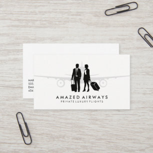 Travelers   Plane Business Card