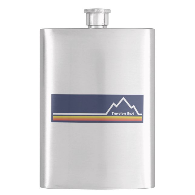 Travelers Rest South Carolina Hip Flask (Front)