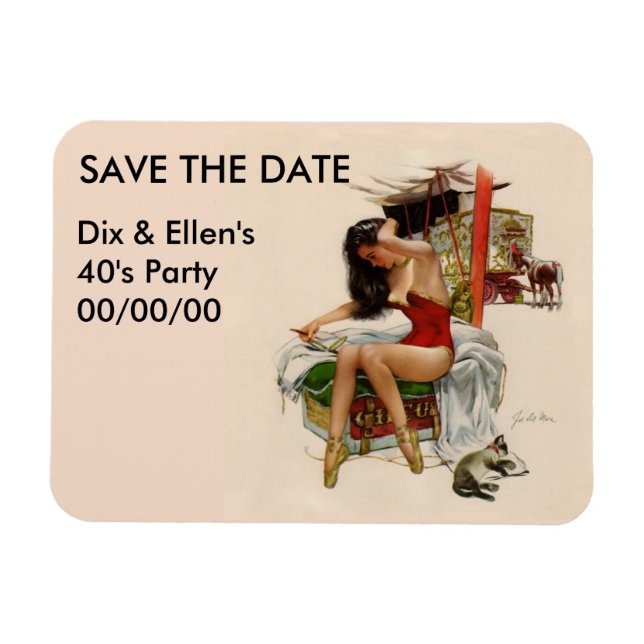 Traveling Circus Save-the-Date Magnet (Horizontal)