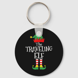 Traveling Elf Matching Family Group Christmas Part Key Ring