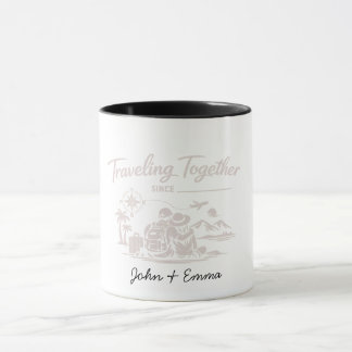 Traveling Together Since [Year] – Custom Couple Mug