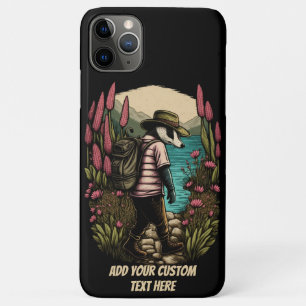 Traveller Badger in wildflower Cottagecore Custom iPhone 11 Pro Max Case