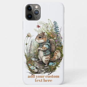 Traveller Chipmunk Wildflower Cottagecore Custom iPhone 11 Pro Max Case