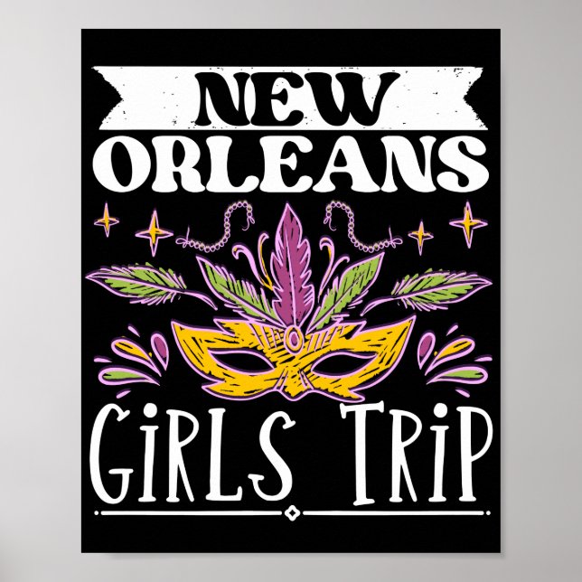 Traveller Flight Vacation New Orleans Girls Trip Poster (Front)
