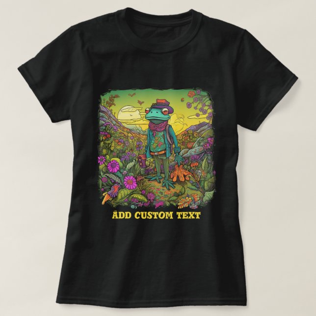 Traveller Frog wildfower forest Toad, Frog Lovers T-Shirt (Design Front)