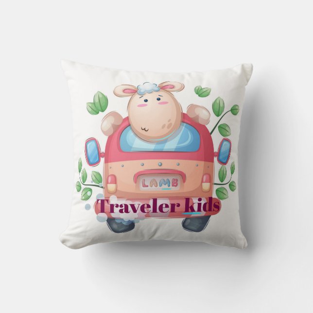 Traveller kids lamb  cushion (Front)