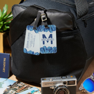 Traveller Script Name Stylish Personalise Monogra Luggage Tag