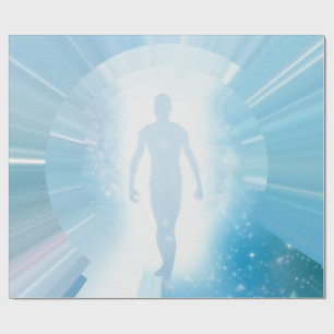 Traveller through space and time wrapping paper