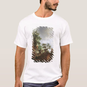 Travellers by an Inn (oil on canvas) T-Shirt