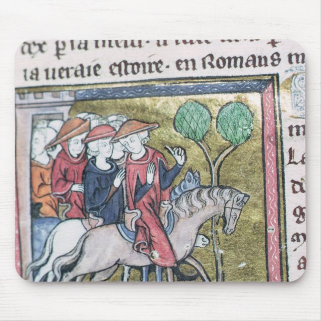 Travellers, from the Roman de Jules Cesar Mouse Pad (Front)