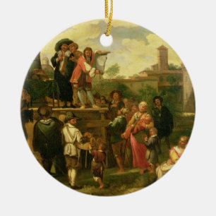 Travelling Actors Ceramic Ornament