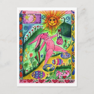 Travelling Bunny - Postcard