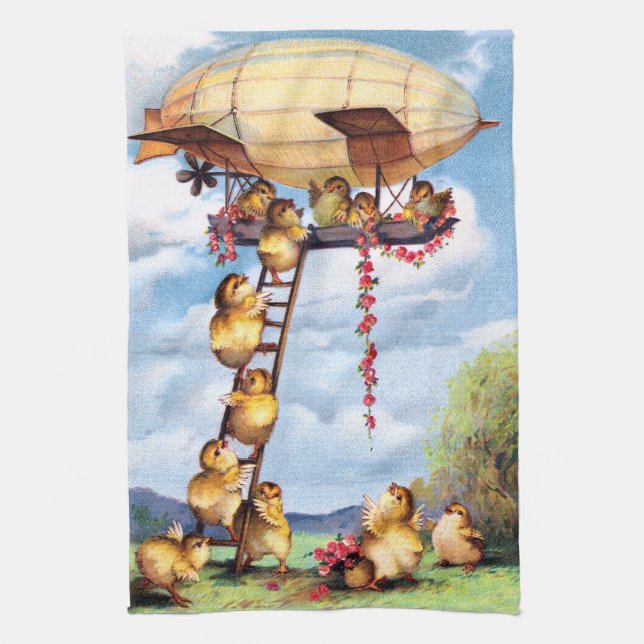 Travelling Chicks Tea Towel (Vertical)
