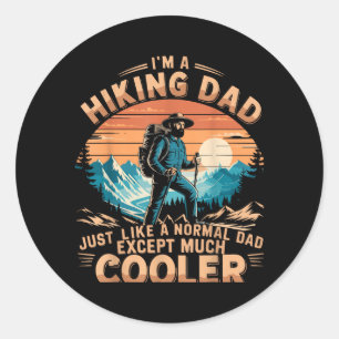 Travelling Dad Like A Normal Dad Except Much Coole Classic Round Sticker
