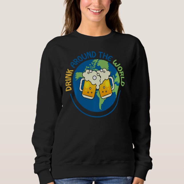 Travelling Drinking Tshirts Drink Around The World (Front)