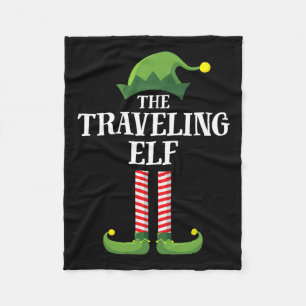 Travelling Elf Matching Family Group Christmas Par Fleece Blanket