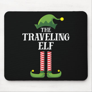 Travelling Elf Matching Family Group Christmas Par Mouse Pad