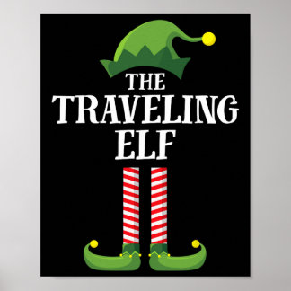 Travelling Elf Matching Family Group Christmas Par Poster
