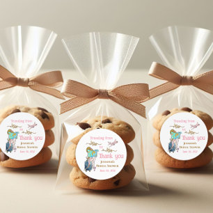 Travelling From Miss to Mrs Bridal Shower Favour Classic Round Sticker